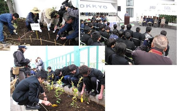 獨協中学・高校植樹作業サポート